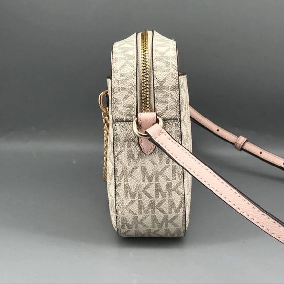 Michael Kors Blush and Cream Logo Crossbody Bag - Picture 3 of 8
